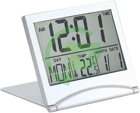 Folding LCD Digital Travel Clock Thermotracker Metier Humidity Tracker Metier Desk Table Weather Station Desk Temperature Ectronic Alarrm Clock in Kuwait
