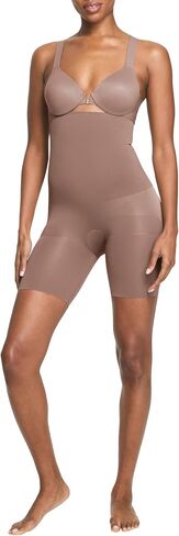 Spanx Assets High-ALAIST MID-THIGHT FROSE-SEM-SECLICAL-ضغط فائق المؤتمرات والتنفس والتحكم في الفخذ والبطن in Saudi Arabia