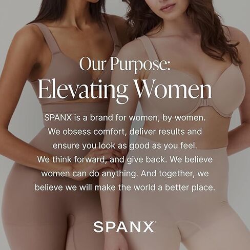 Spanx Assets High-ALAIST MID-THIGHT FROSE-SEM-SECLICAL-ضغط فائق المؤتمرات والتنفس والتحكم في الفخذ والبطن in Saudi Arabia