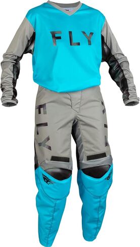 Fly Racing 2023 Women's F -16 Sky Blue/Light Gray Moto Gear Set - Pant and Jersey Combo in Kuwait