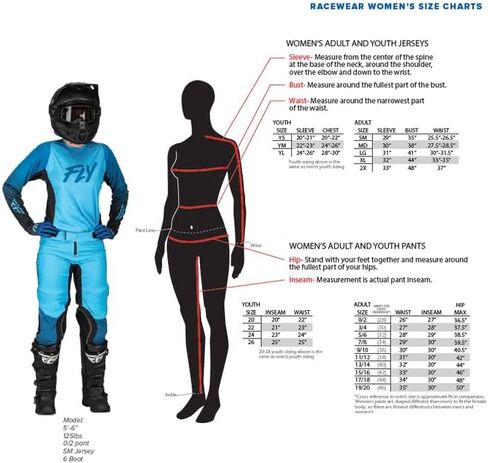 Fly Racing 2023 Women's F -16 Sky Blue/Light Gray Moto Gear Set - Pant and Jersey Combo in Kuwait