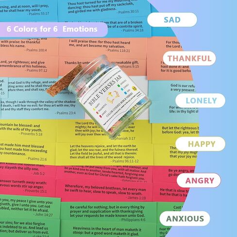 Bible Verse Jar (KJV) with 90 Bible Verses, Prayer Hope Jar, Christian Relious Prayer Gifts for Dad, Women, Men, Mom, Friend, Teacher Appreciation Graduation Birthday Gifts for Teen Girls Boys in Kuwait