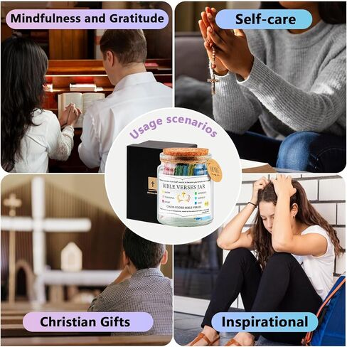 Bible Verse Jar (KJV) with 90 Bible Verses, Prayer Hope Jar, Christian Relious Prayer Gifts for Dad, Women, Men, Mom, Friend, Teacher Appreciation Graduation Birthday Gifts for Teen Girls Boys in Kuwait