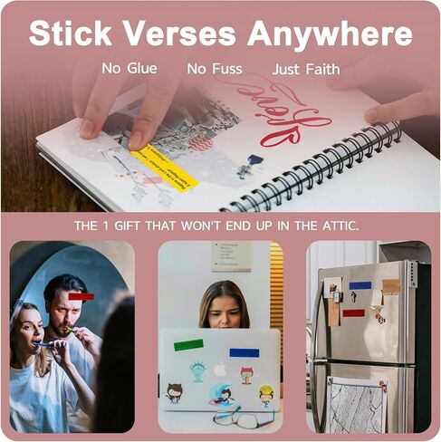 Sticky Bible Verse Jar with 108 Self-adhesive Cards, Birthday Gifts for Women, Personalized Read Me When Bible Verses Jar, Christian Gifts for Women, Men, Graduation Gift in Saudi Arabia
