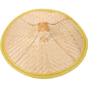 POPETPOP Bamboo Weaving Sun Hat Rain and Weather Straw Hat for Outdoor Activities Fishing and Gardening for Boys and Girls Diameter Multi in Saudi Arabia