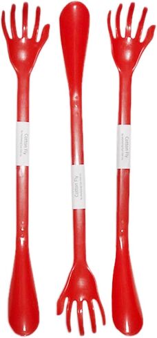 Back Scratcher with Shoe Horn Long Handle Each 19.5" Long Handled Shoe Horn with Hand Shaped Backscratcher is Perfect for Itchy Backs and Putting on Shoes While Standing (Blue and Green, 2 Pack) in Kuwait