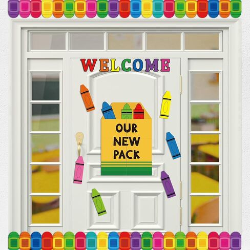 Back to School Pencil Classroom Door Cutouts Set Bulletin Board Decorations Welcome Back First Day Cutouts Classroom Wall Door Decor for Preschool Elementary Middle School(Pencil) in Saudi Arabia