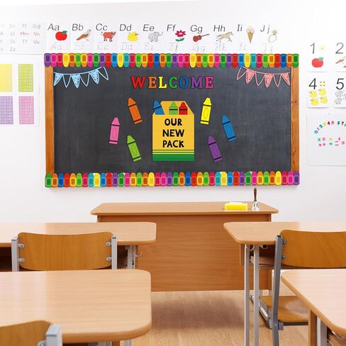 Back to School Pencil Classroom Door Cutouts Set Bulletin Board Decorations Welcome Back First Day Cutouts Classroom Wall Door Decor for Preschool Elementary Middle School(Pencil) in Saudi Arabia