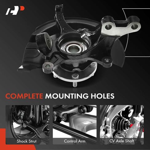 A-Premium Front Steering Knuckle & Wheel Bearing Hub Assembly Compatible with Toyota Camry 2004-2006 L4 2.4L (Built in U.S.A), w/5-Lug, Left Driver Side, Replace # 43212AA010 in Saudi Arabia