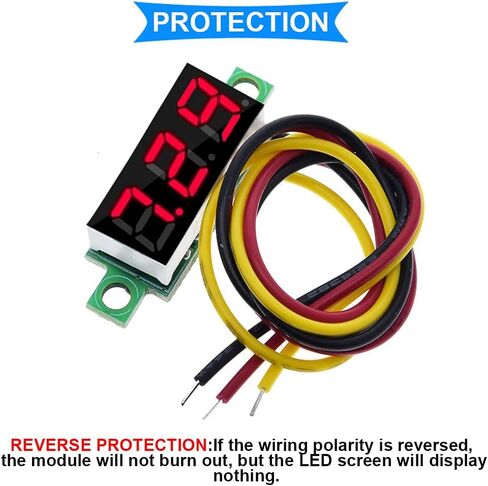 3 قطعة تيار مستمر 0-100 فولت الفولتميتر الرقمي الصغير 0.36 بوصة 3 لون أحمر أخضر أزرق LED عرض ثلاثة أسلاك جهاز قياس الجهد الكهربائي مع 9 قطعة مشبك التمساح in Saudi Arabia