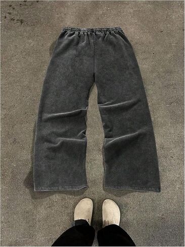 Men's Y2k Baggy Sweatpants Wide Leg Stripe Track Pants Drawstring Summer Autumn Pant with Pockets Streetwear in Kuwait