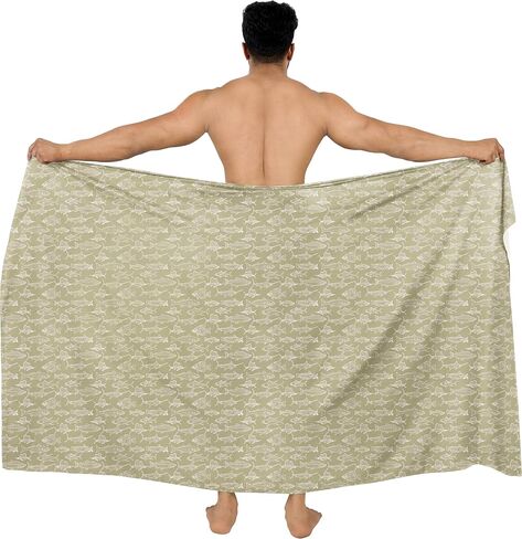 HAPPY BAY Men's Sarong Beach Pareo Aloha Wraps in Kuwait