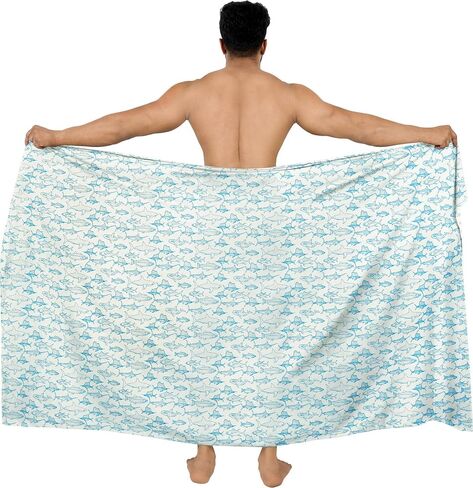 Happy Bay Men Men's Sarong Beach Pareo Aloha in Kuwait