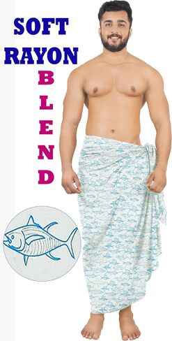 Happy Bay Men Men's Sarong Beach Pareo Aloha in Kuwait