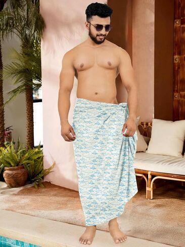 Happy Bay Men Men's Sarong Beach Pareo Aloha in Kuwait