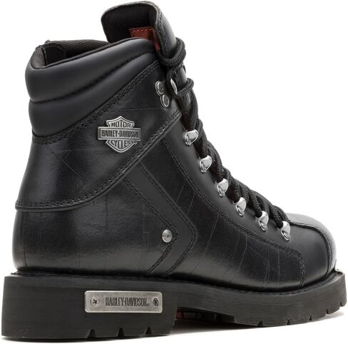 Harley-Davidson Men's Electron Ride 6 in. أحذية الدراجات النارية الجلدية السوداء ، D96318 in Saudi Arabia