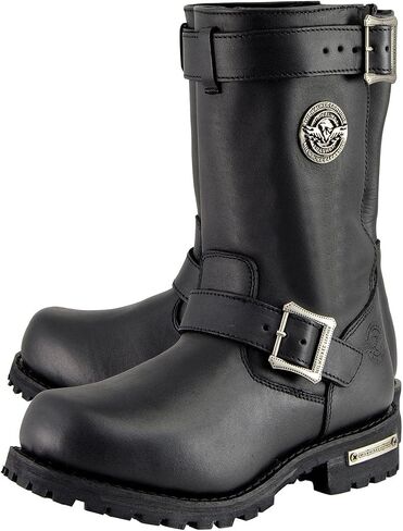 Milwaukee Leather Men’s Premium Leather Classic Engineer Motorcycle Riding Boots Collection - 8.5W in Saudi Arabia