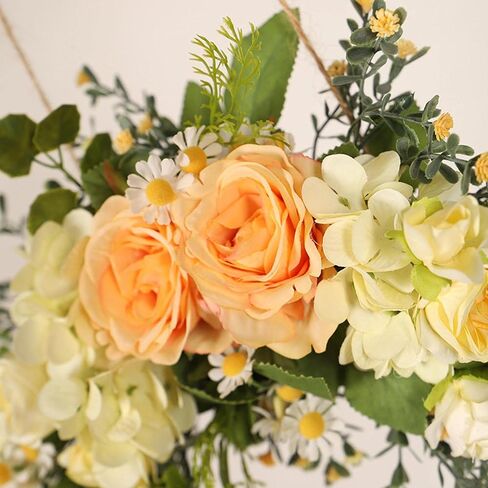 Floral Swag Decorative Swag Home Decoration Door Wreath Silk Roses Wedding Arch Flowers Garland for Door Wall Lintel Garden Celebration, Style 1 in Saudi Arabia