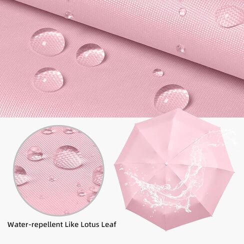 مظلة سفر ترينوفو - مظلة صغيرة قابلة للطي مع حقيبة، مظلة محمولة خفيفة الوزن ذات 6 أضلاع، مظلة جيب صغيرة للشمس والمطر للفتيات والنساء - أسود in Kuwait