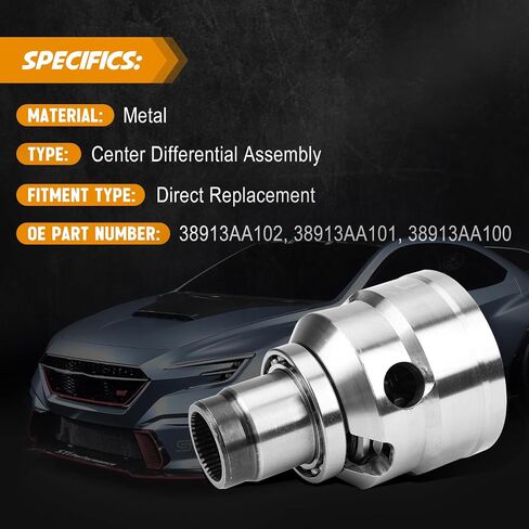 38913AA102 Center Differential Assembly Fit for Subaru Baja, Crosstrek, Forester, Impreza STI/WRX, Legacy, Outback, XV Crosstrek, 5 Speed Manual Transmissions Only, Replace Part# 38913AA100 38913AA101 in Saudi Arabia