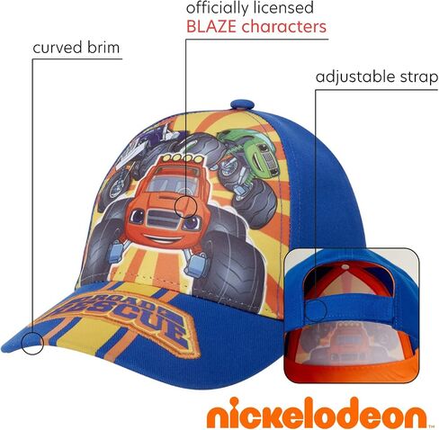 Nickelodeon Boys Blaze & The Monster Machines 2 Pack Cotton Baseball Cap (Ages 2-4) With Sunglasses in Saudi Arabia