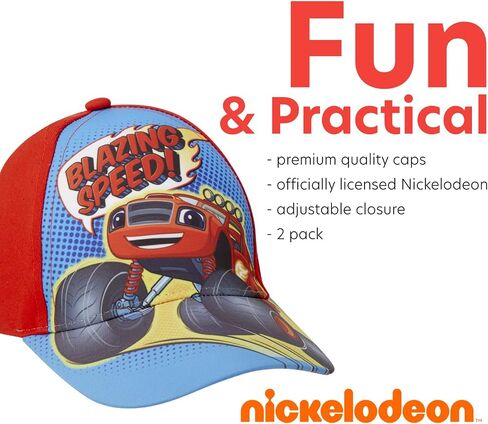 Nickelodeon Boys Blaze & The Monster Machines 2 Pack Cotton Baseball Cap (Ages 2-4) With Sunglasses in Saudi Arabia
