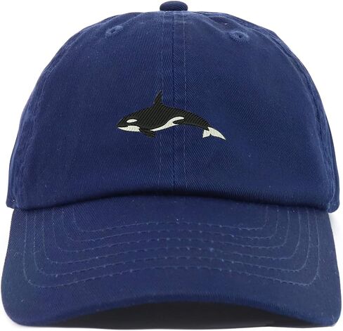 Trendy Apparel Shop Youth Sized Orca Killer Whale Embroidered Adjustable Unstructured Baseball Cap in Saudi Arabia