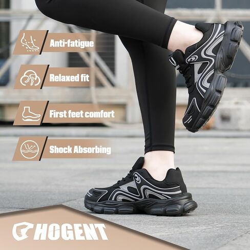 Steel Toe Shoes for Women Men Wide Non Slip Composite Work Sneakers Indestructible Comfortable Safety Tennis Shoes Lightweight Breathable Construction Sneakers Puncture Proof Ergonomic Design in Saudi Arabia