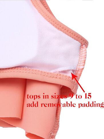 Arshiner Girls Swimsuit Two Pieces Bikini Set Ruffle Bathing Suits Flounced Tankini Swimwear Light Green - Flower for 14-15 Years in Saudi Arabia
