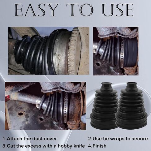 2PCS CV Boot Repair Kit, Engineer Split CV Joint Boot Silicone Cover Waterproof & Dustproof for Shaft 19-24mm, Universal Constant Velocity Joint Boots for Most Cars Front/Rear Axle in Saudi Arabia