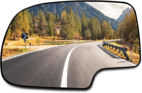 SCITOO Exterior Mirror Replacement Glass Lens Manual fit 1999-2006 for Chevy Silverado Suburban for GMC Sierra Yukon Driver Left Side Towing Mirror Replacement Glass in Kuwait