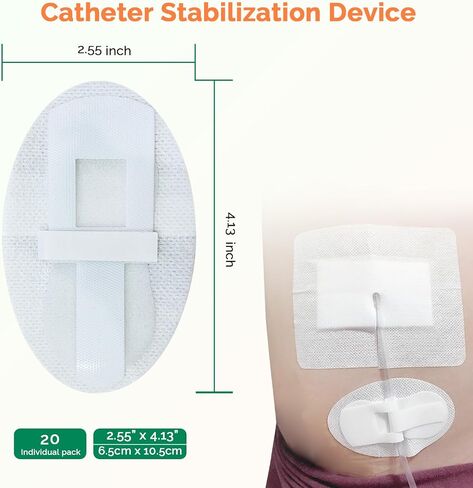 Foley Catheter Stabilization Device 20Pcs Urinary Leg Bag Legband Catheter Tube Holder Adhesive Catheter Securement Device Urinary Catheter Hook and Loop Fixing Device Accessories in Kuwait