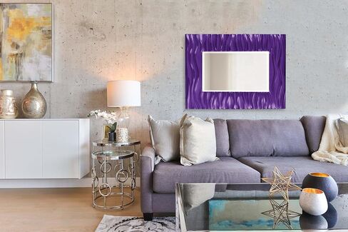 هوارد إليوت زينيث مرآة حائط معلقة مستطيلة، 31 × 39 بوصة، ورقة فضية لامعة in Kuwait