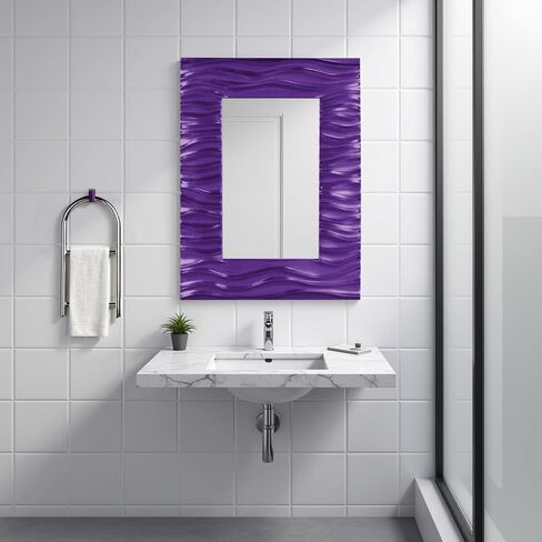 هوارد إليوت زينيث مرآة حائط معلقة مستطيلة، 31 × 39 بوصة، ورقة فضية لامعة in Kuwait