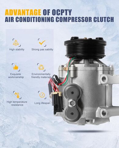 OCPTY Air Conditioning Compressor CO 4910AC for Buick Rainier for Chevy Trailblazer for GMC Envoy XL XUV for Isuzu Ascender for Oldsmobile Bravada for Saab 9-7x 4.2L 2002-2009 in Saudi Arabia