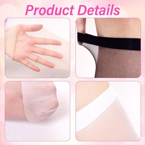 20 Pairs Knee High Stockings Pantyhose with Reinforced Nylon Toe Sheer Knee High Stocks for Women 5 Colors in Saudi Arabia