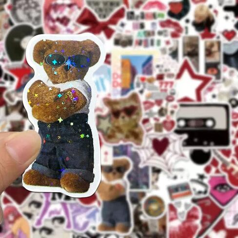 107Pcs Y2k Stickers, Y2k Retro Aesthetic Stickers, 2000s Cartoon Cute Stickers, Vinyl Waterproof Stickers for Laptop,Suitable for Guitar, Notebook, Water Bottle, Birthday Gifts for Girls, Kids, Teens in Kuwait