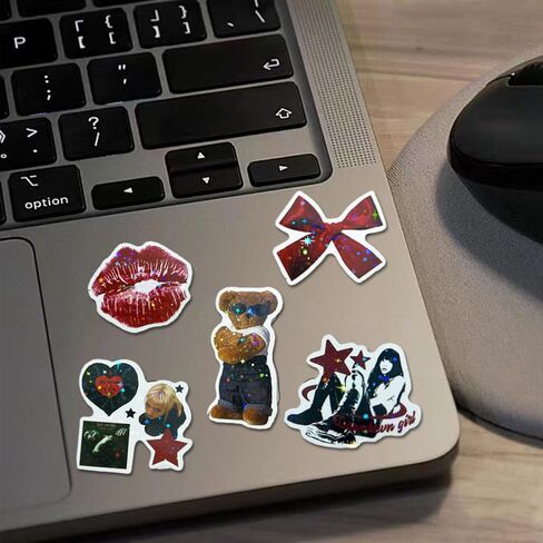 107Pcs Y2k Stickers, Y2k Retro Aesthetic Stickers, 2000s Cartoon Cute Stickers, Vinyl Waterproof Stickers for Laptop,Suitable for Guitar, Notebook, Water Bottle, Birthday Gifts for Girls, Kids, Teens in Kuwait