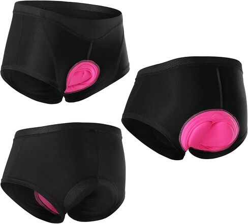 Bike Shorts Women with Padding Gel, 3D Padded Cycling Underwear Breathable Shockproof Bicycle Shorts, Biking Undershorts in Saudi Arabia