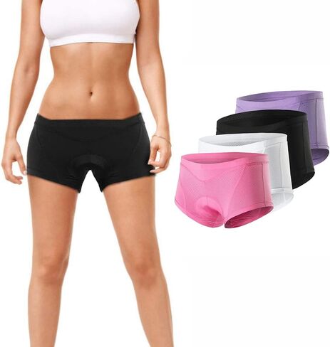 Bike Shorts Women with Padding Gel, 3D Padded Cycling Underwear Breathable Shockproof Bicycle Shorts, Biking Undershorts in Saudi Arabia