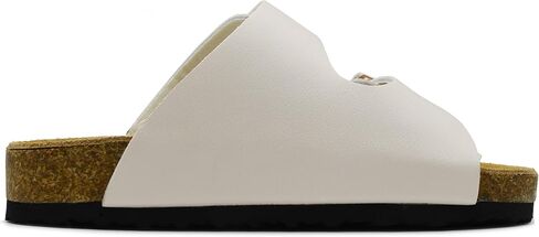 Genuine Leather Suede Cork Footbed Kids Sandals Boys Girls Slide with Arch Support Summer Non-slip Cork Glitter Colorful Toddler Slippers with Adjustable Straps for Indoor & Outdoor in Saudi Arabia