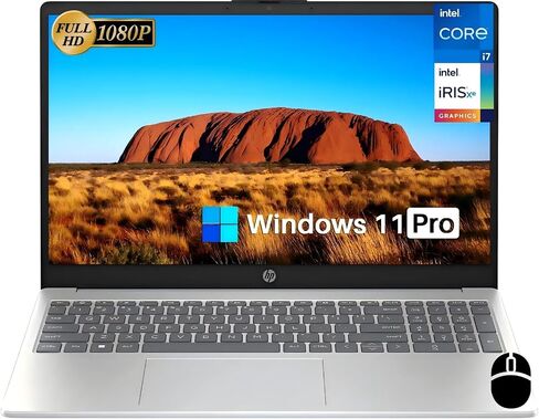 HP Newest Business Laptop, 15.6" FHD Touchscreen, 32 GB RAM, 1 TB SSD, Intel 10-Core i7-1255U, Long Battery Life, HD Camera, HDMI, Windows 11 Pro, with Office Lifetime License+Designed Accessories in Saudi Arabia