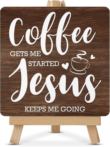 Coffee Sign Cafecito y Chisme Wood Sign with Easel Coffee Lover Gifts Wood Plaque Home Kitchen Coffee Station Table Decor in Saudi Arabia