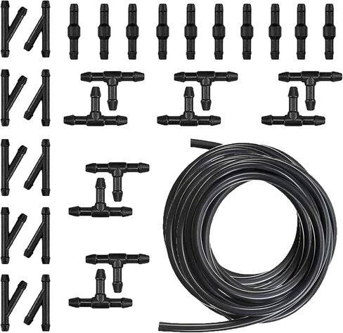 30 PCS مجموعة خرطوم الغسالة الأمامية ، و 13 قدمًا من خرطوم الغسالة ونوع T-type من النوع I-type ، يتصل بتجهيزات تركيب فوهة ، ملاءمة عالمية لمعظم السيارات (أسود) in Saudi Arabia