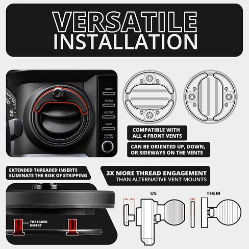 Tackform Vent Phone Mount Compatible with 2016-2023 Toyota Tacoma and 2014-2021 Toyota Tundra | CNC Aluminum | Zero Slip, Anti-Scratch | Universal Holder Compatible with iPhone, Android, Smartphones | in Saudi Arabia