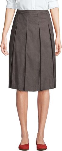 Lands' End School Uniform Women's Solid Box Pleat Skirt Below The Knee in Saudi Arabia