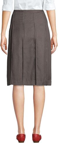 Lands' End School Uniform Women's Solid Box Pleat Skirt Below The Knee in Saudi Arabia