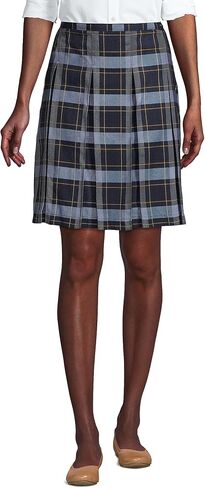 LANDS 'END SCHOOL UNDARTER THEARM FOLD BLAID BOX SKIRT TOP of the Knee in Saudi Arabia