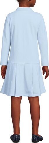 Lands' End Girls Long Sleeve Mesh Pleated Polo Dress in Saudi Arabia