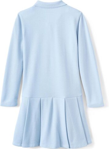 Lands' End Girls Long Sleeve Mesh Pleated Polo Dress in Saudi Arabia